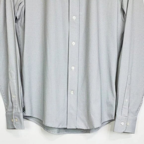 Rhone Commuter Shirt Slim Fit (Pine Green Geo Dot) Long Sleeve stretch NWT - Picture 4 of 9